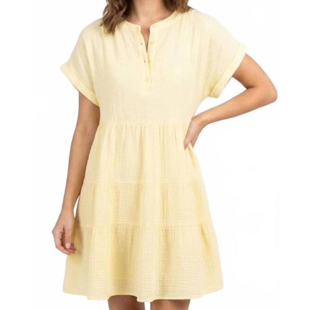 NEW IN FEBRUARY double gauze babydoll dress in yellow